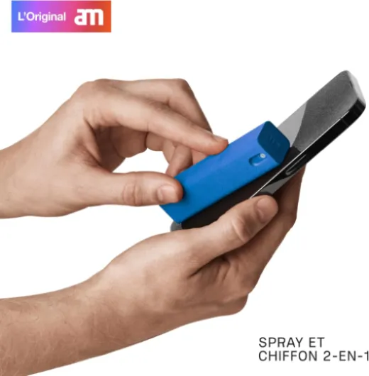 Kit Nettoyage Écran Voiture et Écrans Tactiles – Spray 200 ml, Chiffon Microfibre et Nettoyant Lunettes pour TV, Ordinateur, Smartphone et Tablette, 3 Pièces, Bleu - Kit 2 en 1 avec MIST rechargeable, microfibre intégrée et recharge de 200 ml pour nett