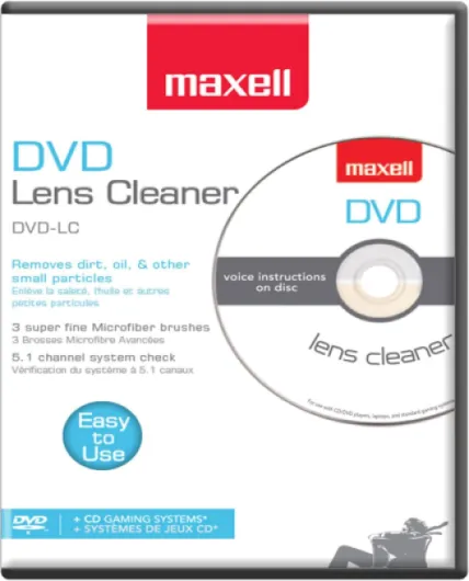 Maxell CD/DVD Nettoyer Lentilles pour CD/DVD Players