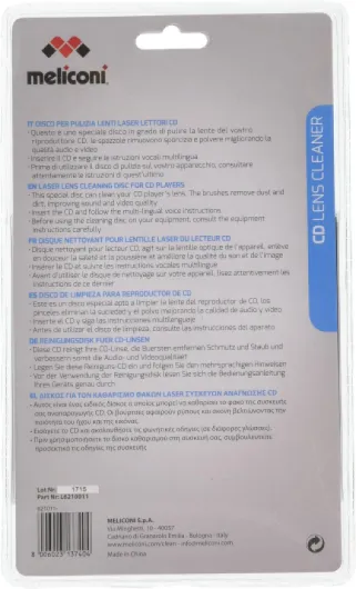 CD LENS CLEANER - Disque nettoyant pour les lentilles laser lecteur CD
