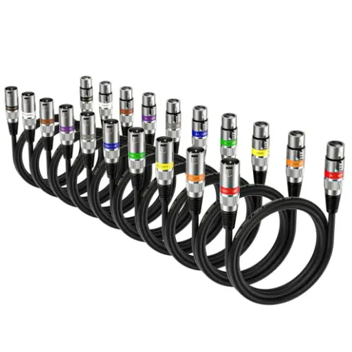 Test NUOSIYA Câble XLR 1m (lot de 10) : le pack pas cher pour câbler un home studio ou une sono