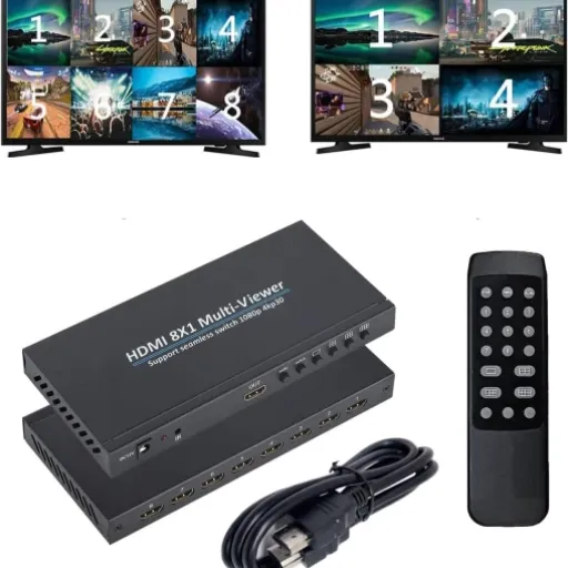 Test HDMI Quad MultiViewer 8x1 GKRONG : le boîtier pour afficher 8 sources sur un seul écran sans se prendre la tête