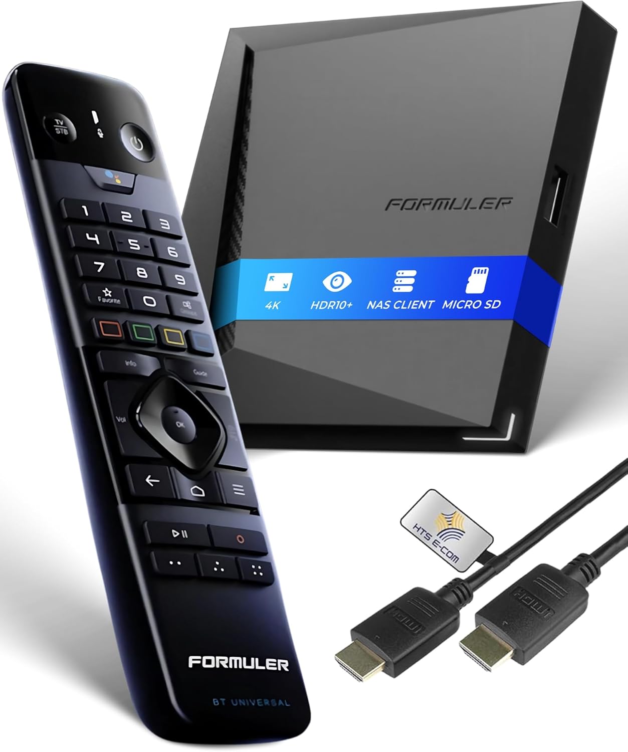 Formuler Z11 Pro Max 4K BT1-Edition Lecteur média OTT Android 11, 4K UHD HDR10+ Smart IP Media-Box, WLAN, télécommande BT, Support Widevine L1, MYTVOnline3, câble HDMI HTS e-COM Z11 PRO MAX BT1-Edition