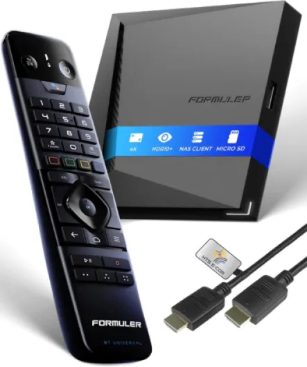 Formuler Z11 Pro Max 4K BT1-Edition Lecteur média OTT Android 11, 4K UHD HDR10+ Smart IP Media-Box, WLAN, télécommande BT, Support Widevine L1, MYTVOnline3, câble HDMI HTS e-COM Z11 PRO MAX BT1-Edition