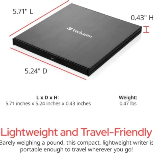 Avis Verbatim Lecteur Blu-ray externe USB 3.2 : un graveur compact pour CD, DVD, Blu-ray et 4K Ultra HD