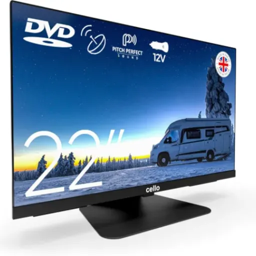 Avis Cello C2224F 22" : la TV 12V simple avec DVD intégrée pour camping-car et van