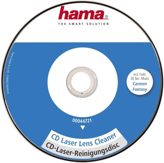 Hama CD de nettoyage (pour tête de lecture laser, pour éliminer la poussière dans les lecteurs de CD, CD de nettoyage au laser) Blanc/Bleu/Rouge
