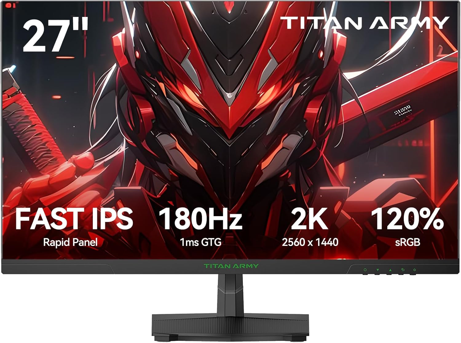 Ecran PC Gamer 27 Pouces, Fast IPS 180Hz, 2K QHD 2560 x 1440p 1ms GTG Ecran Gaming, G-Sync & FreeSync, Game Plus, HDR10, 120% sRGB, VESA 100 * 100mm, HDMI(144Hz), DP(180Hz), P27GR 27 Inch QHD 180Hz