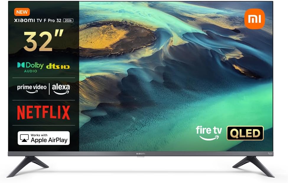 TV F Pro 32, 81 cm (32 Pouces), QLED, Smart TV, Fire OS7, Contrôle Vocal Alexa, Dolby Audio™, DTS Virtual:X, DTS-HD, Compatible avec Apple AirPlay Fire TV Pro(2025 model) 32"