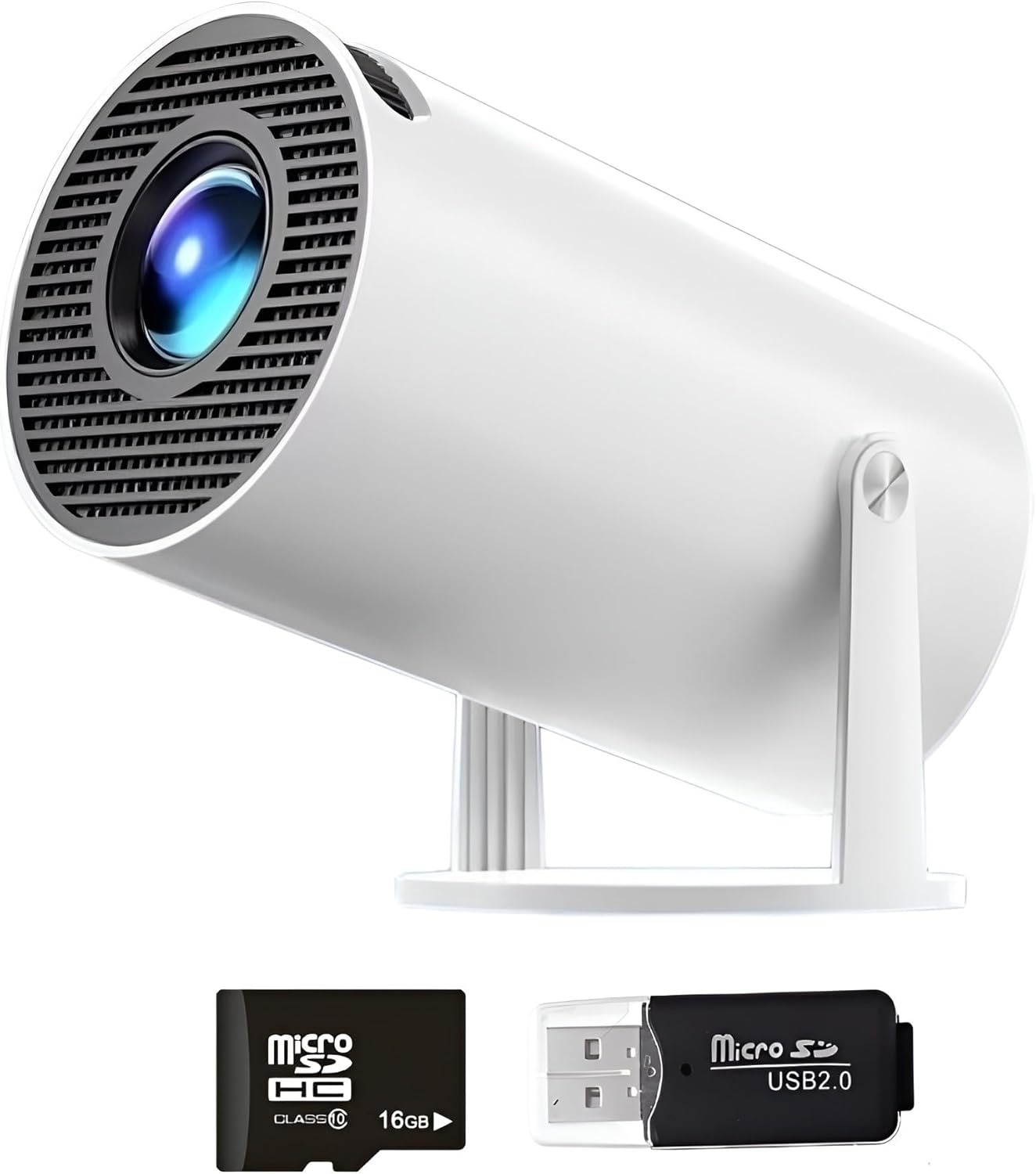 Mini Videoprojecteur Portable 4K, Bluetooth 5.0 WiFi Android 11, Carte Mémoire de 16GO Offerte, Mini Projecteur de cinéma,180 Degrés, Retroprojecteur pour PC/téléphone/PS5/tablette