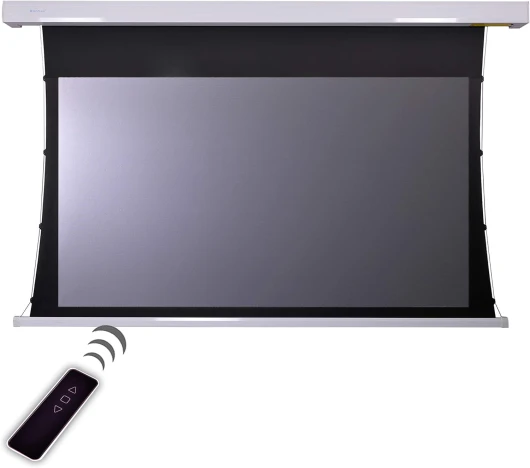 HiViLux® Tension CLR/ALR Écran de projection motorisé double tension pour vidéoprojecteur UST / TV laser : HiViPrism Cinema HDR Contraste élevé / 8K/4K/3D (120 pouces 16:9 Image : 265 x 149 cm Blanc) 16:9 Bild:265x149cm 120" Diagonal Blanc