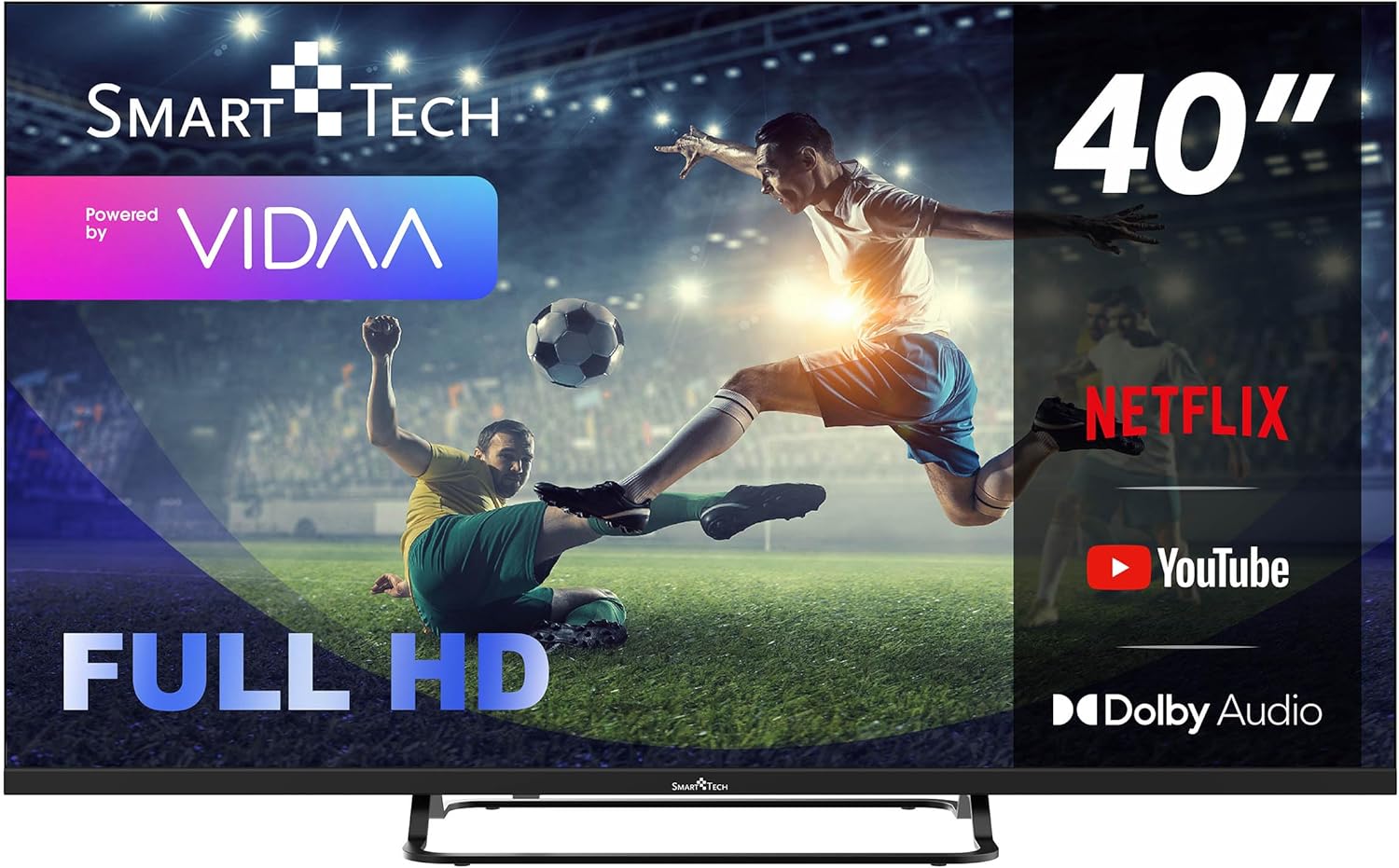 TV LED FHD 40' (101 cm) 40FV02V Smart TV VIDAA - Molotov, Netflix, Prime Video, Disney+, Youtube, Plex 3xHDMI - 2xUSB - Mode Hotel-2024 40" 2024