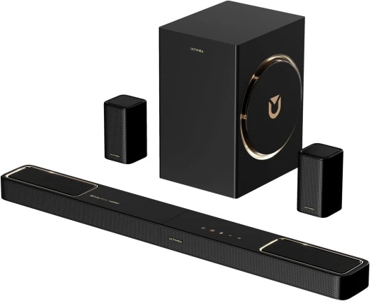 5.1.2 Barre de Son avec Dolby Atmos, Système Surround pour TV avec 2 Haut-parleurs, App Contrôle, Barre de Son TV avec Caisson de Basses pour Home Cinema, BT 5.4, HDMI eARC, Skywave F40 Boom U4123