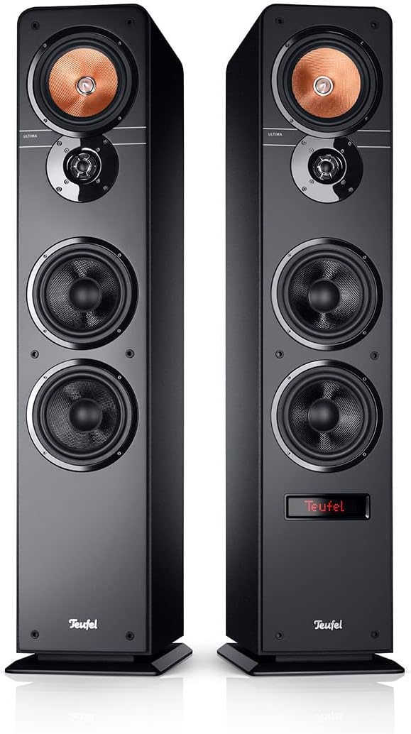 Ultima 40 Active - Paire d'enceintes Actives 3 Voies, Bluetooth aptX, Dolby Audio, HDMI Arc, Option Surround, 260W, Bass-Reflex, amplificateur intégré - Noir