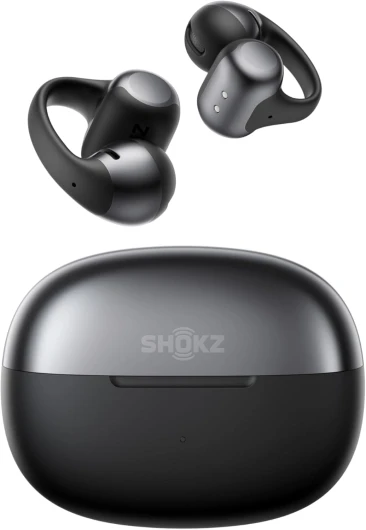 OpenDots ONE Casque à oreilles libres, Audio Dolby Premium, Écouteur à Clip 6,5 g, Bluetooth 5.4, sans Fil avec Micro, Chargement Rapide, 40 h d'Autonomie, IP54, avec Chiffon de Nettoyage - Noir