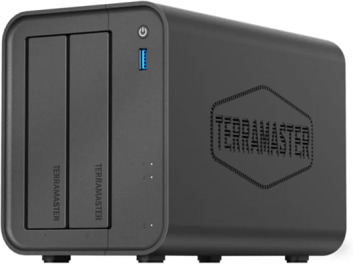 F2-425 - NAS 2 Baies - Processeur Quad-Core N5095, 4GB Mémoire DDR4, LAN 2.5GbE, Serveur Multimédia de Stockage en Réseau pour Utilisateurs Domestiques (sans Disque) 2Bay, F2-425