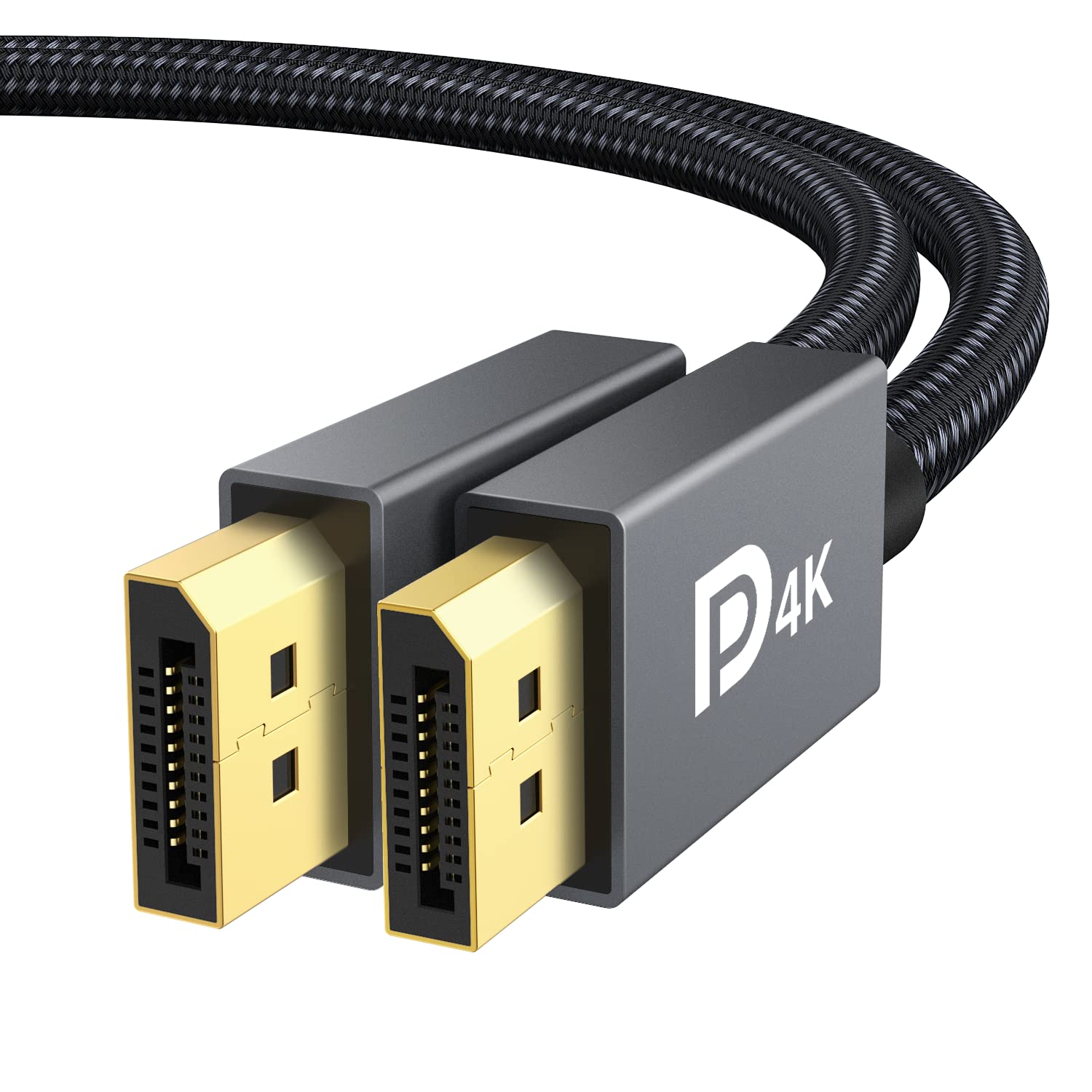 Câble DisplayPort 144Hz 2m, [Certifié VESA] Supporte 4K@60Hz, 2K@144Hz, 2K@165Hz, avec FreeSync et G-Sync, pour ASUS, Dell, Acer, Carte Graphique GTX, Moniteur de jeu 144Hz 2m 4K Gris