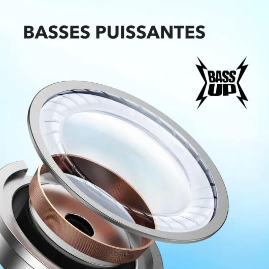 Soundcore P20i Ecouteurs Bluetooth sans Fil by Anker, Écouteurs sans Fil Bluetooth 5.3, conducteurs 10mm, Grosses Basses, 30H de Lecture, étanchéité IPX5, EQ Via App, 2 micros, Mode écouteur Unique Noir