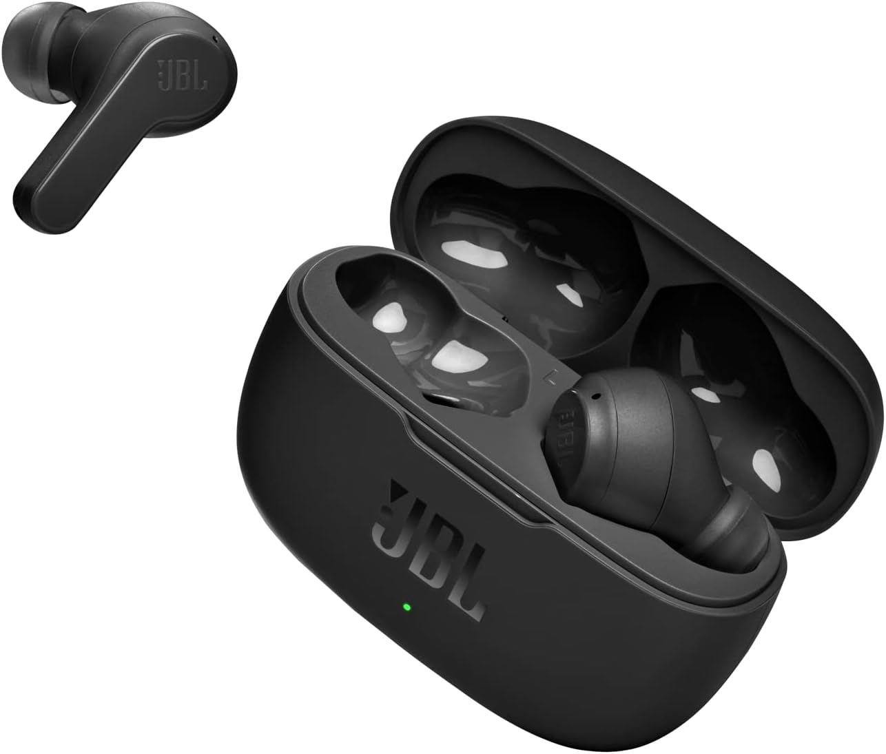 Wave 200TWS – Écouteurs intra-auriculaires véritablement sans fil - Avec technologie Bluetooth et assistant vocal – Autonomie jusqu'à 25 hrs – Étui de recharge inclus - Noir