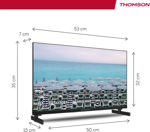 32 Pouces (81 cm) LED HD Easy TV – Non Smart – Hotel Mode, USB, HDMI, Triple-Tuner (Câble/Satellite/Antenne), AV in, CI+, A+ Panneau – 32HD2S13 32 Pouces Noir