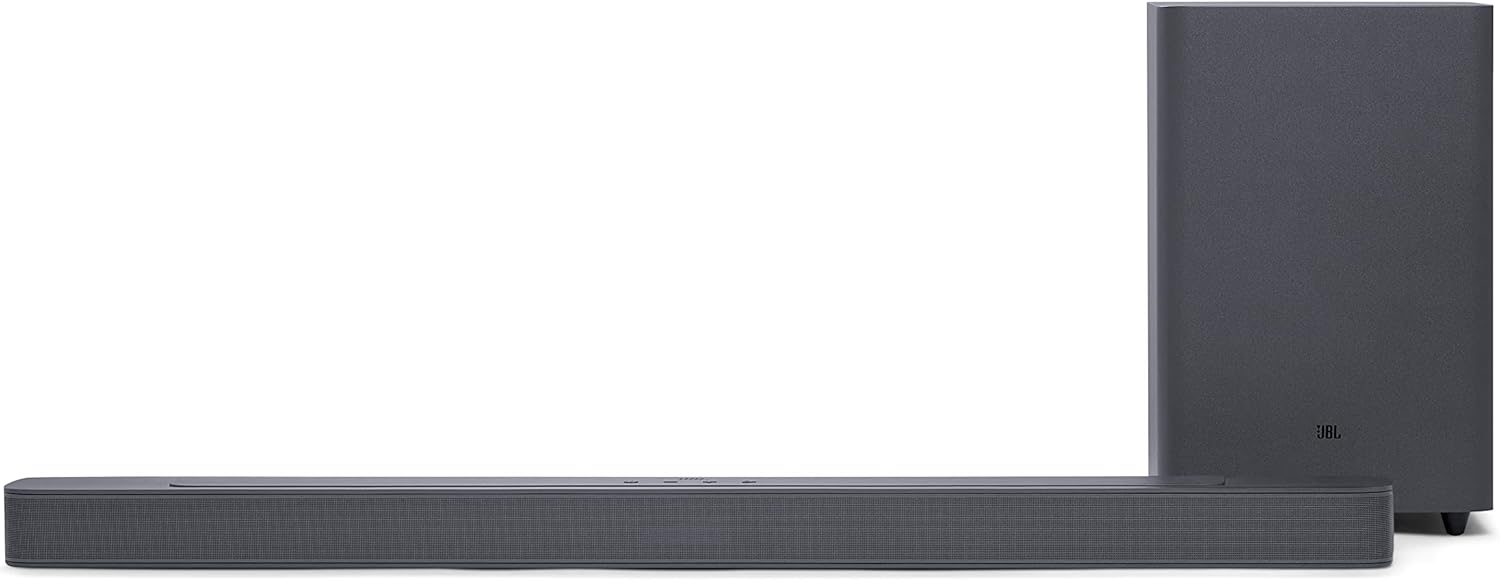 SoundBar 2.1 Deep Bass MK2, Barre de Son pour Télévision pour Système Audio de Divertissement, Design Compact avec JBL Surround Sound, Noir JBLBAR21DBM2BLKEP