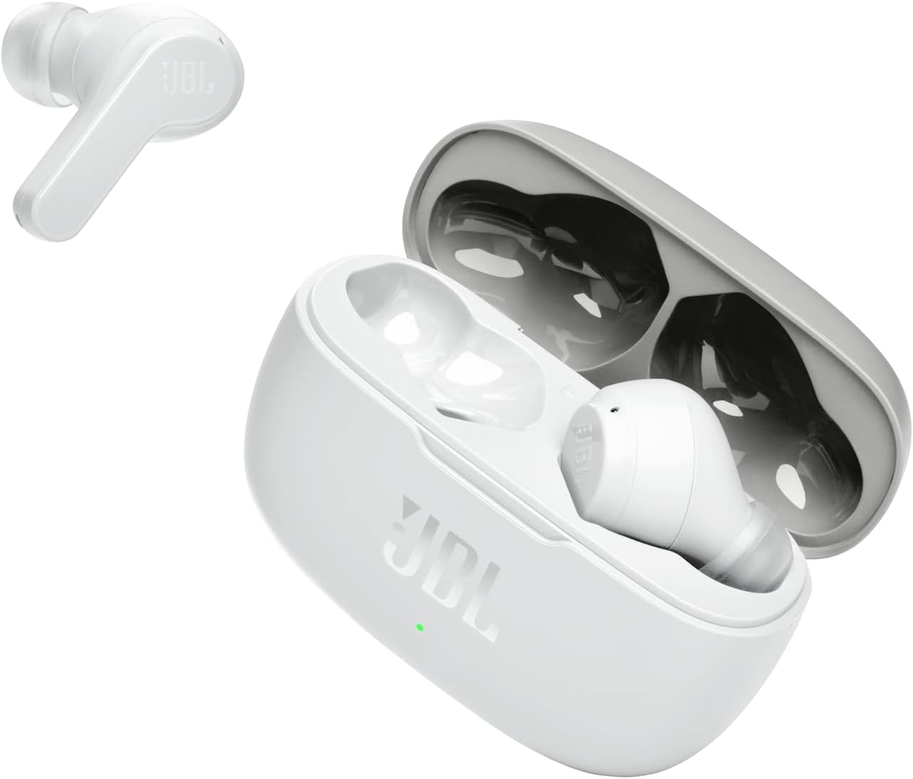 Wave 200TWS – Écouteurs intra-auriculaires véritablement sans fil - Avec technologie Bluetooth et assistant vocal – Autonomie jusqu'à 25 hrs – Étui de recharge inclus - Blanc