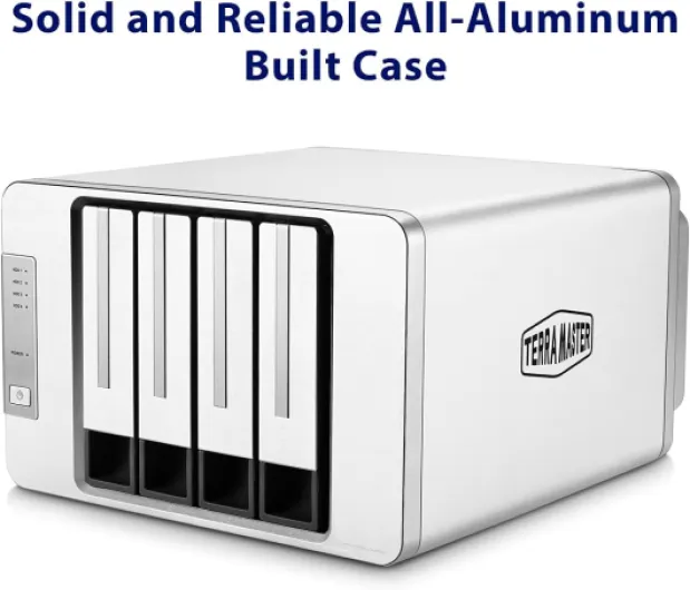 F4-421 Serveur de Stockage en Nuage NAS 4 Baies Apollo J3455 Quad-Core 1.5Hz Stockage réseau Plex Media Server (sans Disque) 4-bay Quad Core 4GB memory