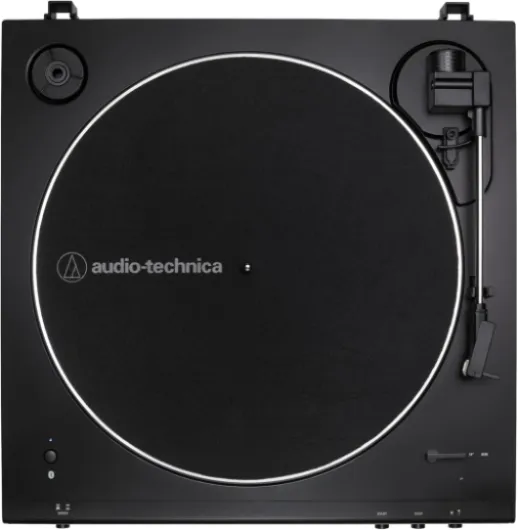 Audio-Technica LP60XBTBK Platine Vinyle Sans Fil à Entraînement par Courroie Automatique Noir Noir Bluetooth