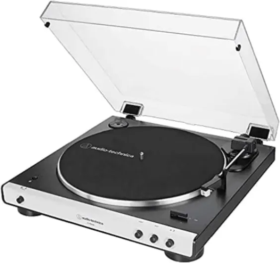 Audio-Technica LP60XBTWH Platine Vinyle Sans Fil à Entraînement par Courroie Automatique Blanc Blanc Bluetooth