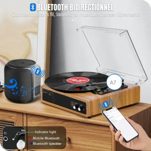 Test FYDEE Platine Vinyle Bluetooth : une platine d’entrée de gamme qui fait le job pour débuter