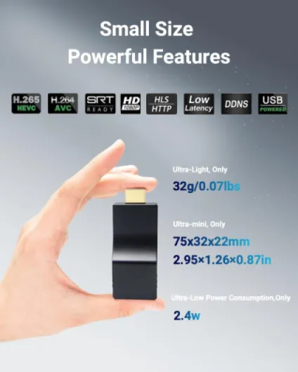 Encodeur de Streaming DDMALL, encodeur vidéo HDMI H.265 H.264 pour Diffusion en Direct 1080p/1080i, Support SRT, HLS, RTMP, RTMPS, RTSP, UDP, TCP, modèle HEV-2K