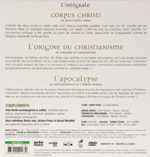 Corpus Christi - Les origines du Christianisme - L'Apocalypse : intégrale - coffret 12 DVD