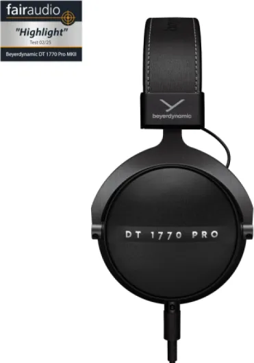DT 1770 Pro MKII Casque de Studio Premium Tesla, adapté pour Le mixage, Le Monitoring et l’Enregistrement Professionnels (fermé)