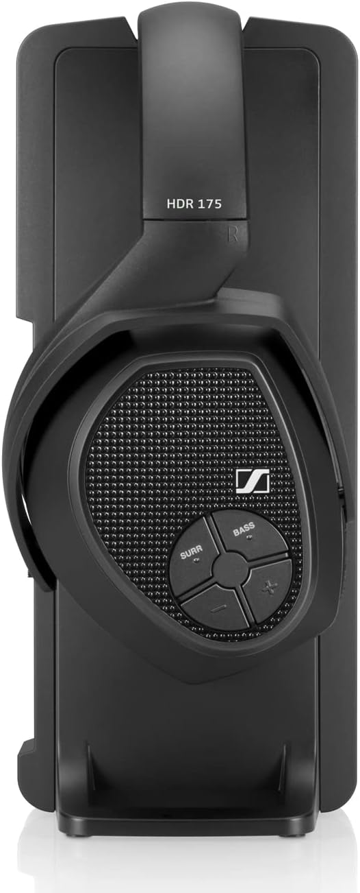 Sennheiser RS 175 – Casque PC Sans Fil RF pour Système TV avec Renforcement des Basses et Mode Son Surround, Compact et Ergonomique, Casques Sans Fil pour TV, Noir RS 175 2019 Version