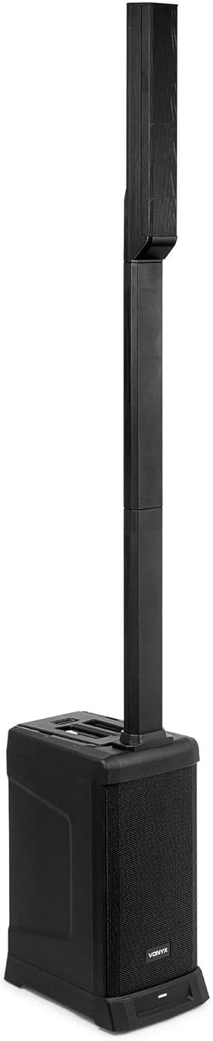 VONYX Pack Système Sono Colonne Active VX820-800 Watts, Bluetooth, DSP, 4 Canaux, Subwoofer 8", 6X Tweeters 2.5", Entrées Combo, Stéréo TWS, Une Sono Idéal pour la Maison et Les Petits DJs VX820 set