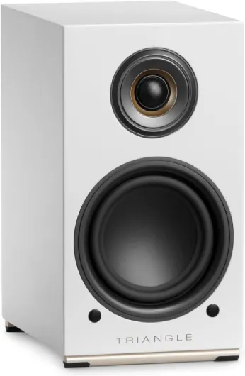 Enceintes Actives AIO Twin - Enceintes Bibliothèque Wi-FI & Bluetooth avec Amplificateur 2x50W - Audio HD - Entrées Phono/Platine + TV Optique - 165 x 304 x 235 mm - Blanc Givré (Paire)