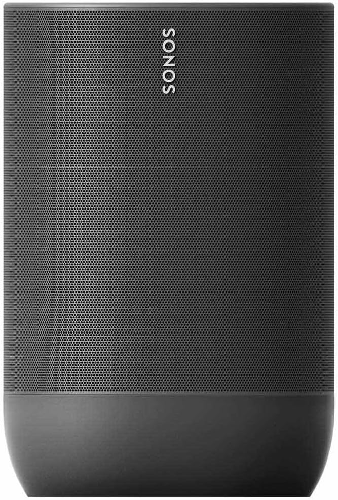 Sonos Move - Enceinte sans Fil - Multiroom WiFi et Bluetooth - Air Play 2 - Son Clair et Puissant - Assistant Google et Amazon Alexa Intégrés - Interface Tactile - Noir