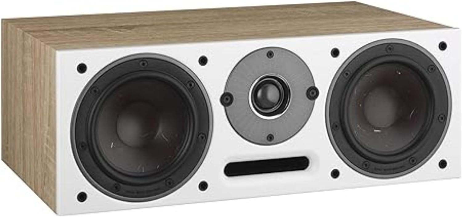 Enceinte Centrale vocale Oberon - Une intelligibilité vocale optimale et Un Fond sonore Dynamique pour Une expérience Home cinéma impressionnante, Parfaitement adaptée à Toute la série Oberon Chêne clair