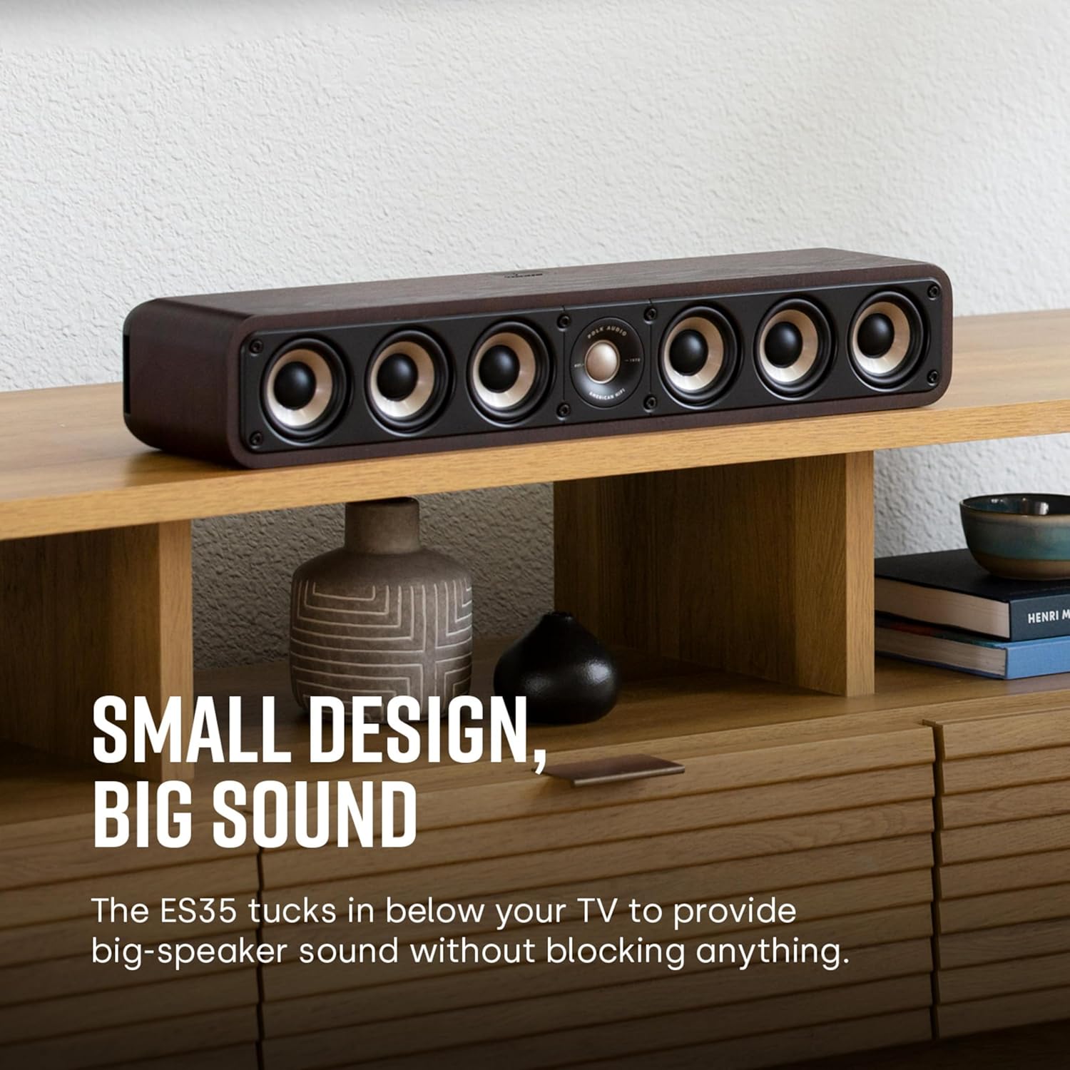 Signature Elite ES35 Enceinte Centrale Hi-Res, Compatible Dolby Atmos/DTS:X (Pièce) - Noire