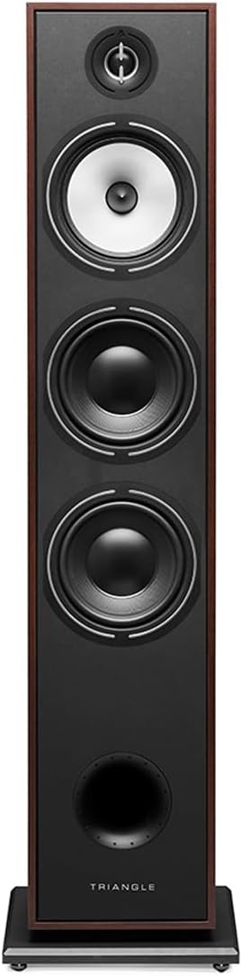 Enceinte Colonne Hi-FI BOREA BR08 - Puissance Admissible 150W - Rendement 92 DB/W/m – Haut-parleurs 16 cm – Polyvalente Musique et Home-Cinéma - 206 x 1020 x 314 mm - Noyer (Pièce) Piece Noyer