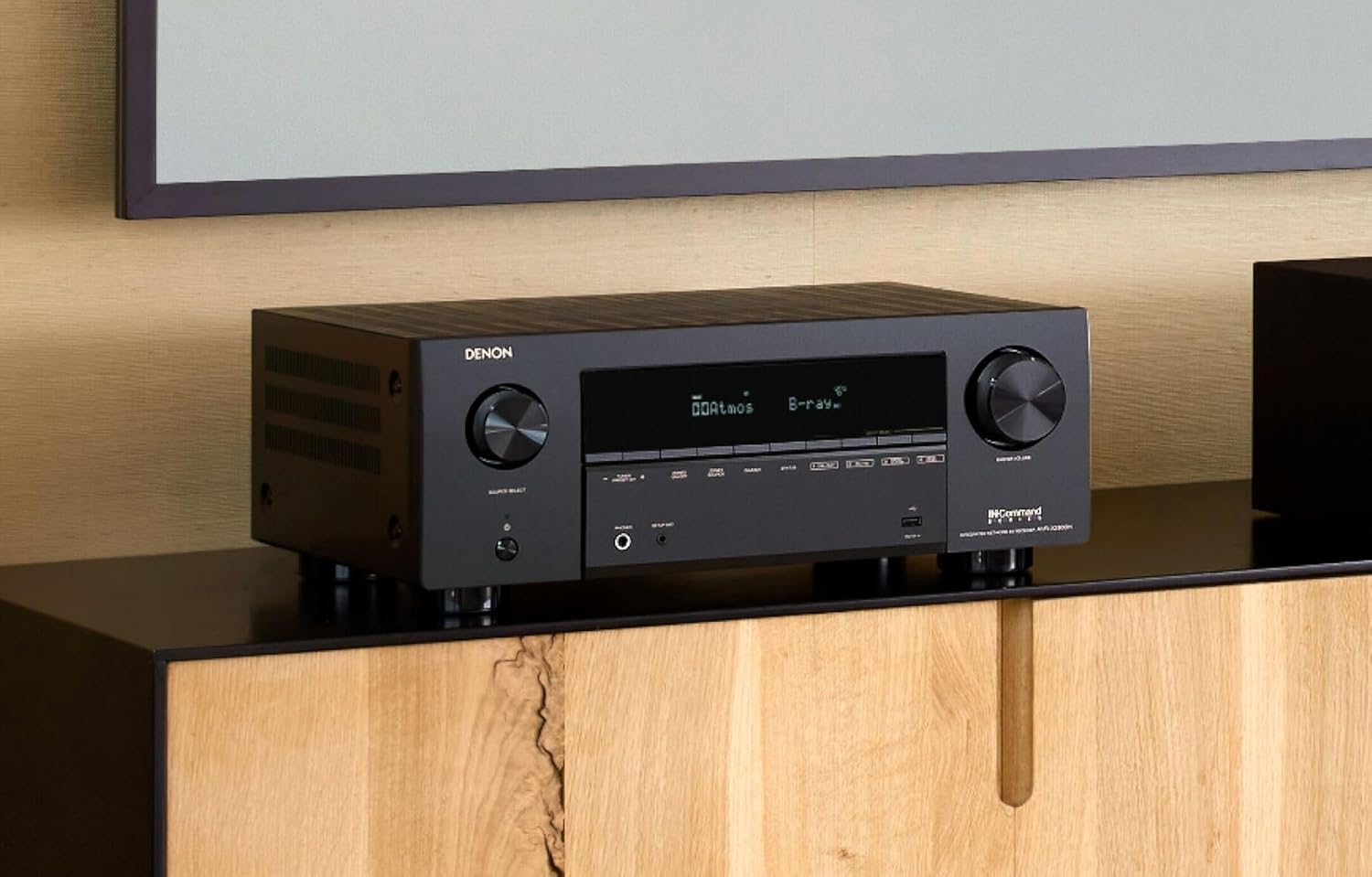 Denon AVR-X2800H Amplificateur AV Home Cinéma 7.2 Canaux, 150W, HDMI 8K, HEOS Multiroom, Dolby Atmos, DTS:X, Bluetooth, Wi-FI - Noir Sans radio numérique