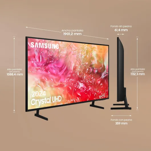 Téléviseur TU85DU7105 85" (85 Pouces), Crystal UHD 4K, Smart TV, 2024 85" DU7105 2024