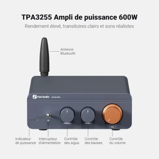 Test Fosi Audio BT20A Pro : le petit ampli qui envoie sérieux pour pas trop cher