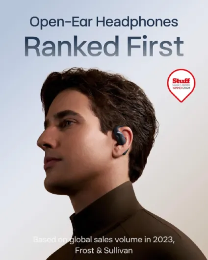 SHOKZ OpenFit 2+ Open-Ear Headphones,Wireless Bluetooth Headset, Dolby Audio Enabled, Comfortable Earbuds with Soft Hooks, 48H Playtime, IP55 Water-Resistant, USB-C & Wireless Fast Charging, Black Black Dolby Audio / USB-C&Wirless