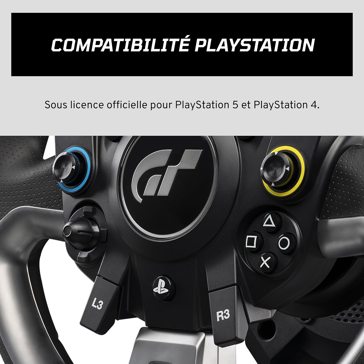 Fanatec Gran Turismo DD Pro PlayStation® Sim Volant de Course sous Licence Officielle, Empattement et Pédales – Volant Polyphony Digital, Direct Drive 5 Nm, Jeu de 2 Pédales pour PC, PS5, PS4