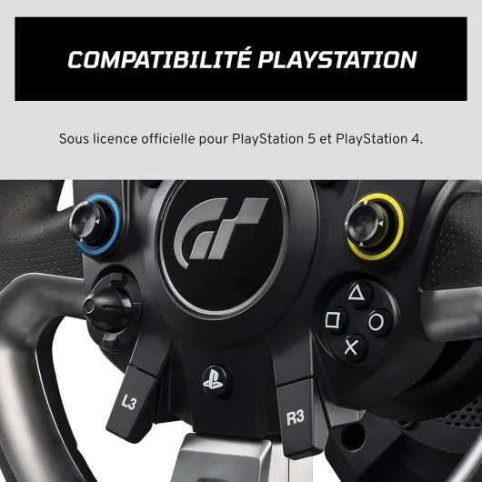 Fanatec Gran Turismo DD Pro PlayStation® Sim Volant de Course sous Licence Officielle, Empattement et Pédales – Volant Polyphony Digital, Direct Drive 5 Nm, Jeu de 2 Pédales pour PC, PS5, PS4