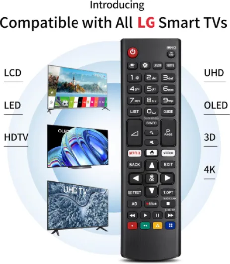 Pour Telecommande-LG, Universelle pour Telecommande LG Smart TV, avec Piles