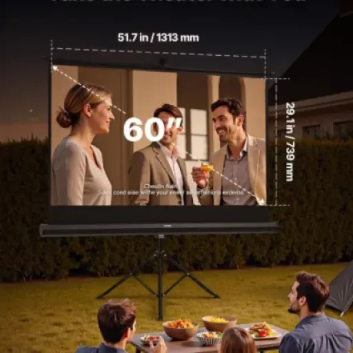 Test VEVOR Écran de Projection 60" avec Trépied : le petit écran nomade qui fait le job pour le home cinéma