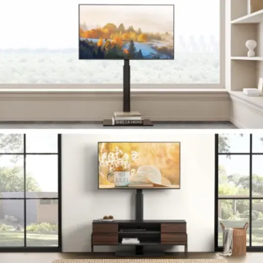 Test FITUEYES Support TV sur Pied 32-60" : le pied réglable qui évite de percer les murs