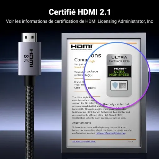Test UGREEN 8K Câble HDMI 2.1 (5 m) : un câble costaud qui fait le job pour le jeu et le home-cinéma