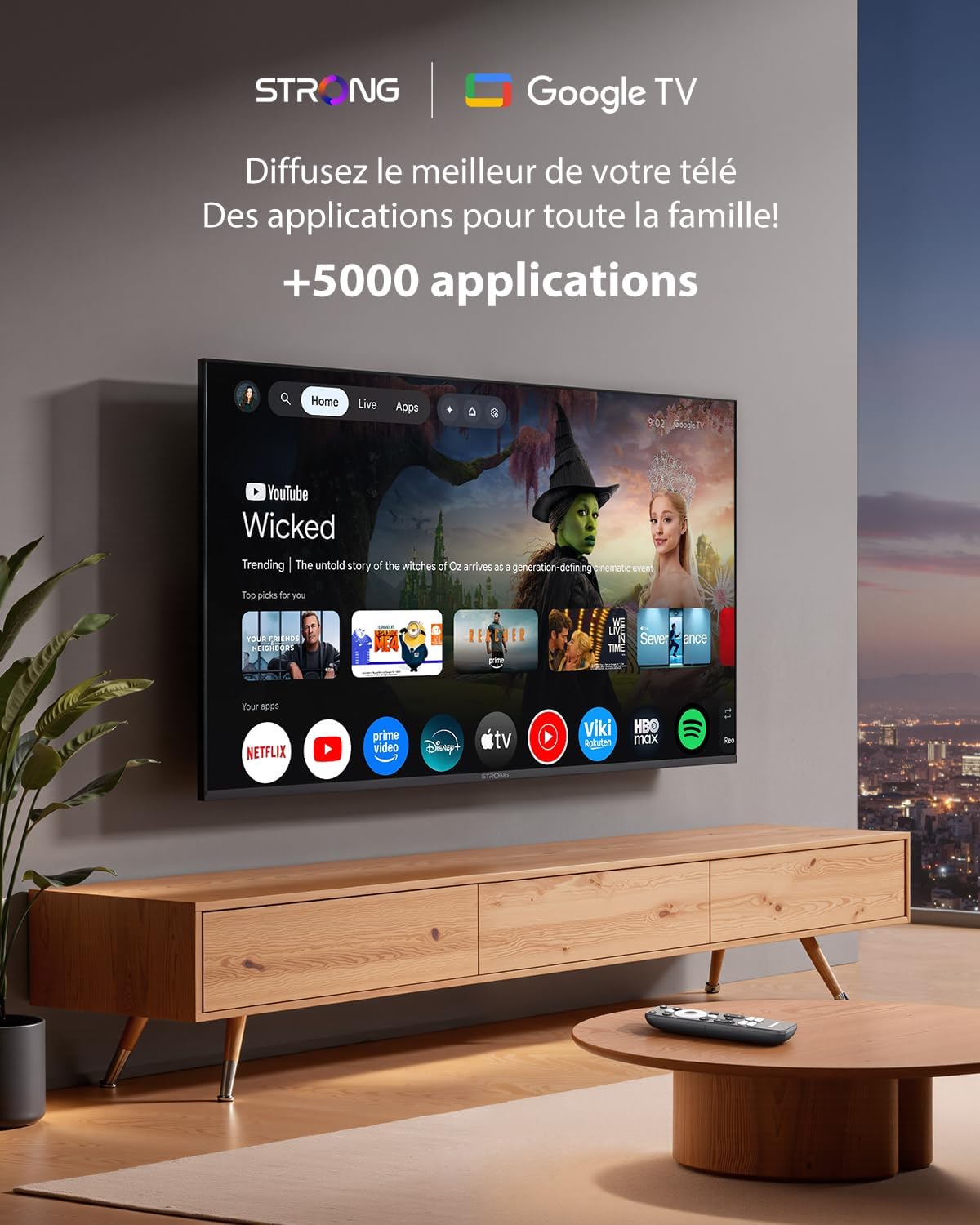 SRT41 4K UHD Google TV Stick, Android 11, WiFi, Integrierter Chromecast, Google Sprachassistent, HDR10+, Dolby Audio, Netflix, Prime Video, Youtube, Disney+ Noir